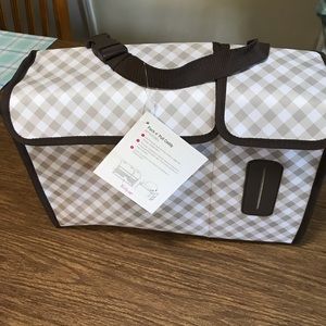 Thirty-One never used taupe gingham double organizing Caddy.